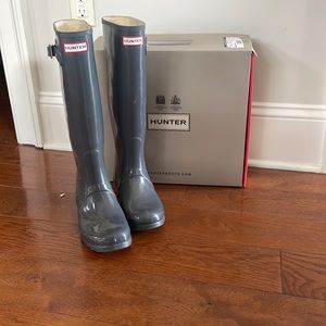 Hunter Tall Rain boots Gray Size 8
